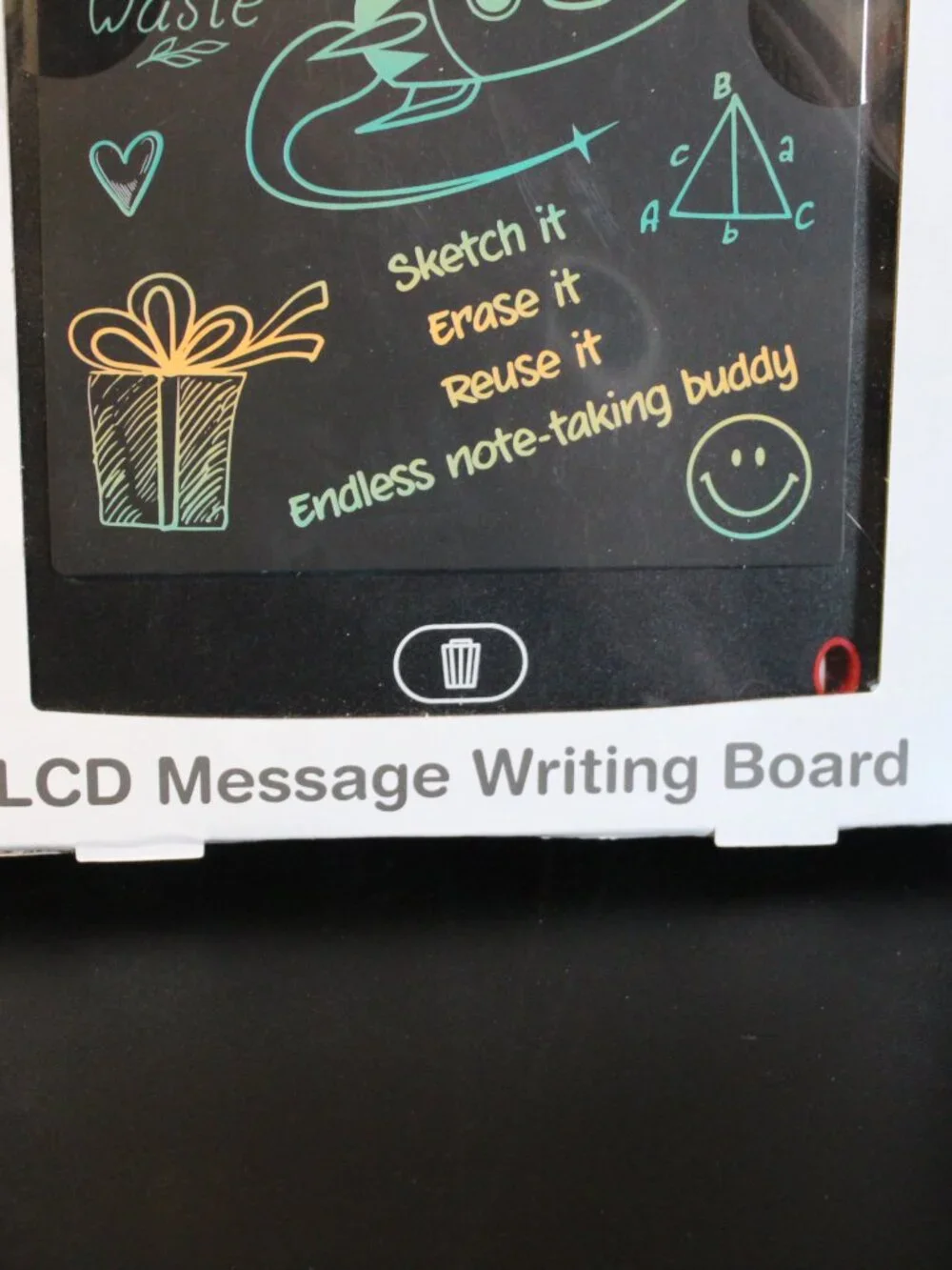 LCD Message Writing Board by Doodle Fun - Red - New